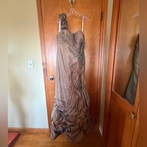 Mon Cheri Montage Tan Dress